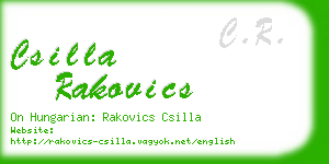 csilla rakovics business card